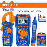 Wadfow by Winland 3PCS/SET Digital Multi Tester Multimeter Electrical Test Kit WDM94012 WAD-PT